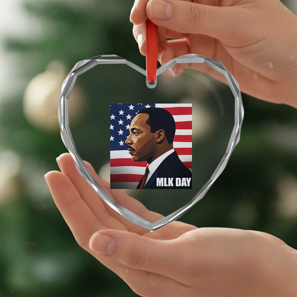 Martin Luther King Jr Heart Crystal Glass Ornament Human Rights TS14 Print Your Wear