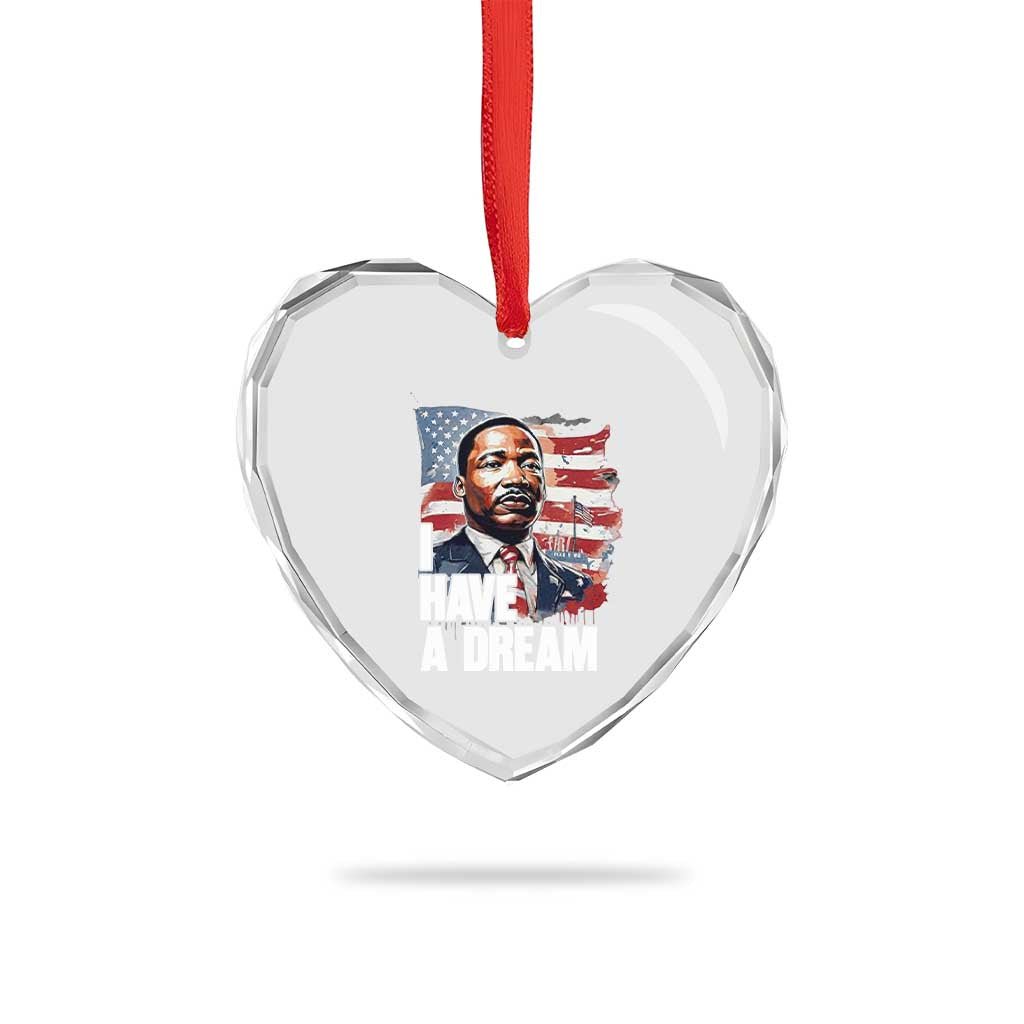 Martin Luther King Jr Heart Crystal Glass Ornament I Have A Dream TS14 Print Your Wear
