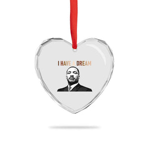 Martin Luther King Jr Heart Crystal Glass Ornament I Have a Dream Cool Melanin Black History TS14 Print Your Wear