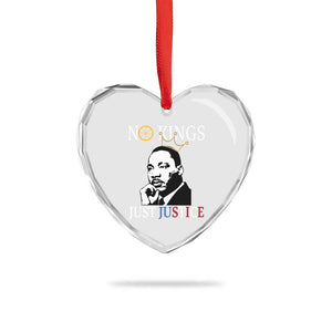 Martin Luther King Jr Heart Crystal Glass Ornament No Kings Just Justice TS14 Print Your Wear