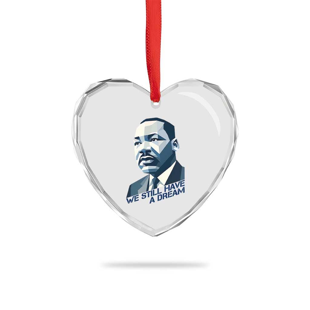 Martin Luther King Jr Heart Crystal Glass Ornament We Still Have A Dream TS14 Print Your Wear