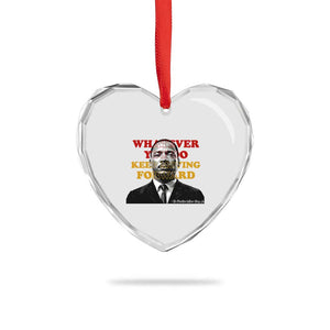 Martin Luther King Jr Heart Crystal Glass Ornament Whatever You Do Keep Moving Forward TS14 Print Your Wear