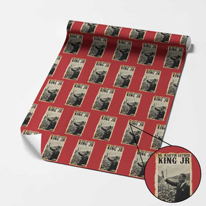 Martin Luther King Jr MLK Day Wrapping Paper Roll TS14 Red Print Your Wear