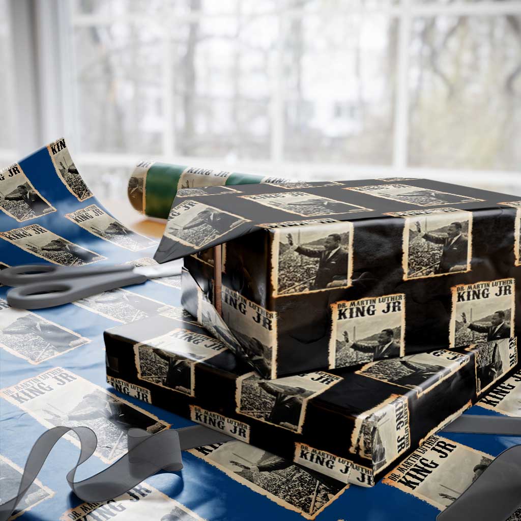 Martin Luther King Jr MLK Day Wrapping Paper Roll TS14 Black Print Your Wear