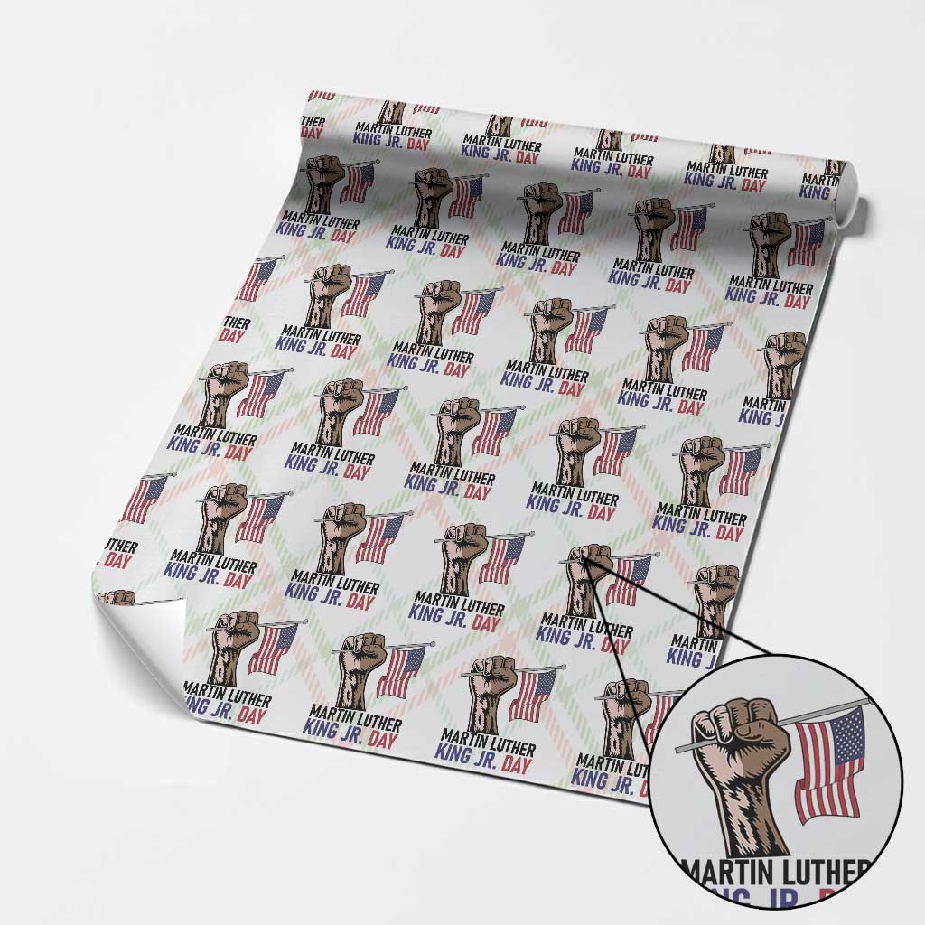 Martin Luther King Jr Wrapping Paper Roll Black History Month TS14 Christmas Plaid Print Your Wear