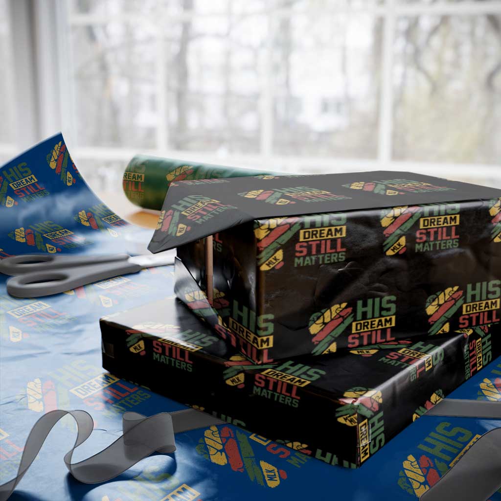 Martin Luther King Jr Wrapping Paper Roll His Dream Still Matters MLK Day TS11 Black Print Your Wear