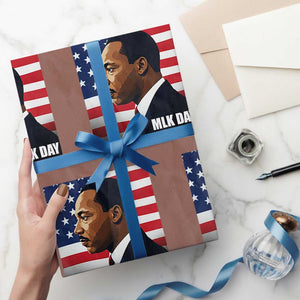 Martin Luther King Jr Wrapping Paper Roll Human Rights TS14 Mocha Print Your Wear