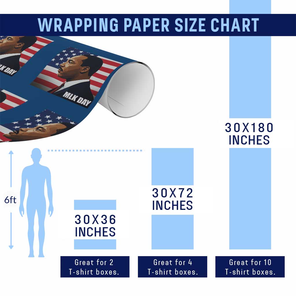 Martin Luther King Jr Wrapping Paper Roll Human Rights TS14 Print Your Wear