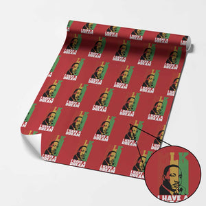 Martin Luther King Jr Wrapping Paper Roll I Have Dream MLK Quote TS14 Red Print Your Wear
