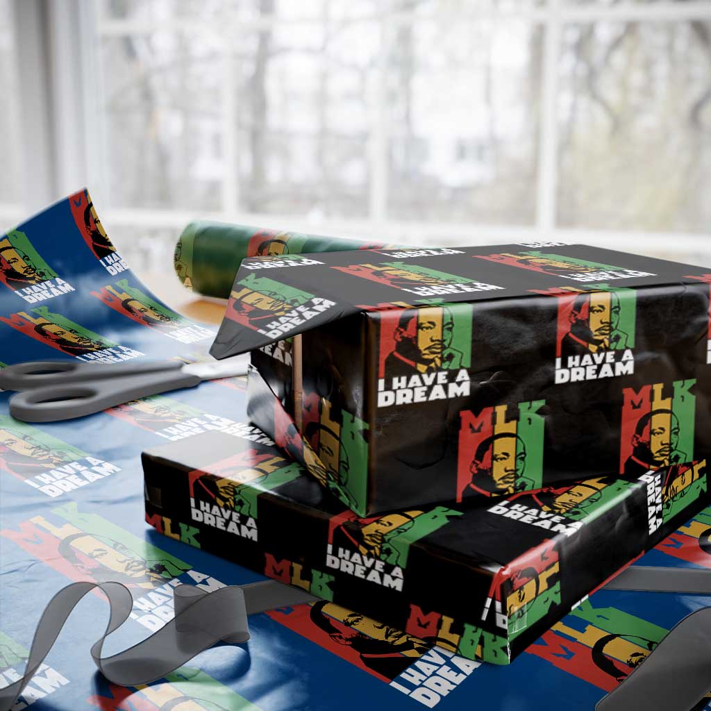 Martin Luther King Jr Wrapping Paper Roll I Have Dream MLK Quote TS14 Black Print Your Wear