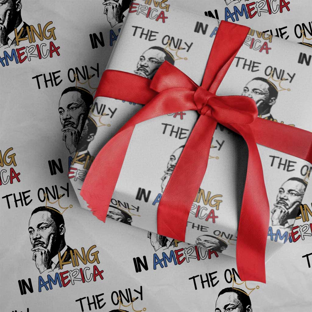 Martin Luther King Jr Wrapping Paper Roll The Only King An America TS14 White Print Your Wear