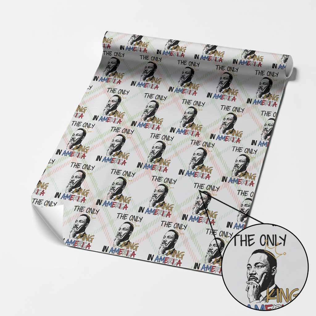 Martin Luther King Jr Wrapping Paper Roll The Only King An America TS14 Christmas Plaid Print Your Wear