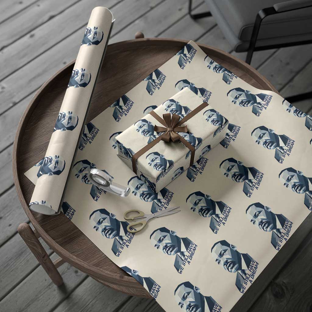 Martin Luther King Jr Wrapping Paper Roll We Still Have A Dream TS14 Beige Print Your Wear