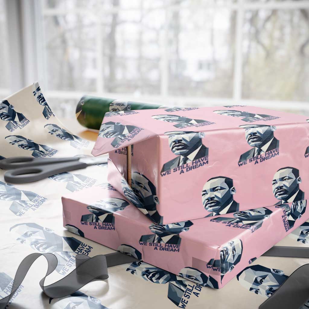 Martin Luther King Jr Wrapping Paper Roll We Still Have A Dream TS14 Light Pink Print Your Wear