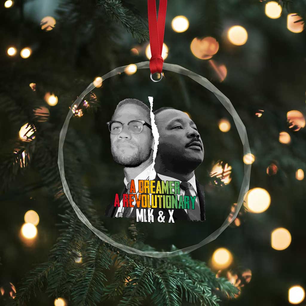 Martin Luther King Malcolm X Crystal Glass Ornament A Dreamer A Revolutionary Black Leaders TS11 Print Your Wear