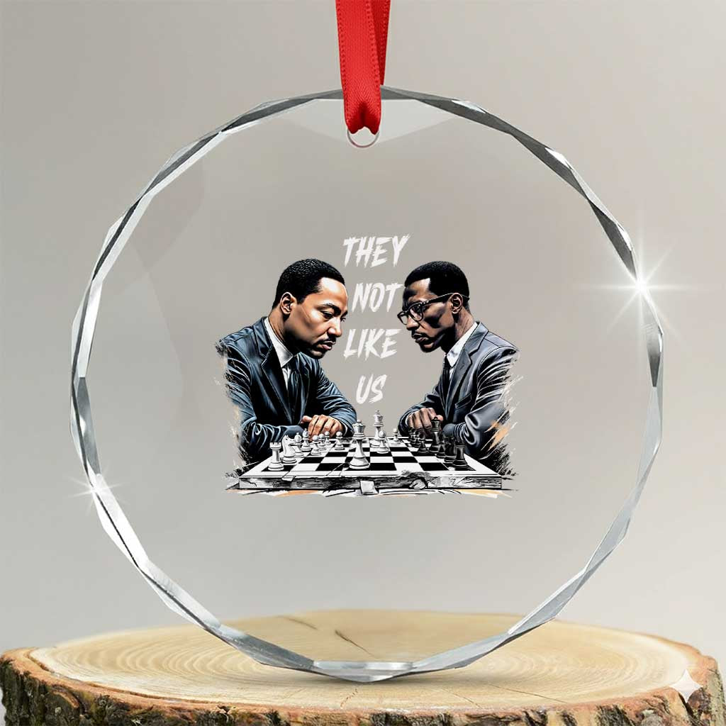 Martin Luther King Malcolm X Crystal Glass Ornament They Not Like Us Black Leaders TS11 Transparent Glass 3'' Circle Print Your Wear