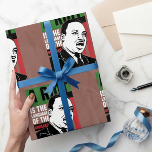 Martin Luther King MLK Wrapping Paper Roll A Riot Is The Language Of The Unheard Civil Rights TS02 Mocha Print Your Wear