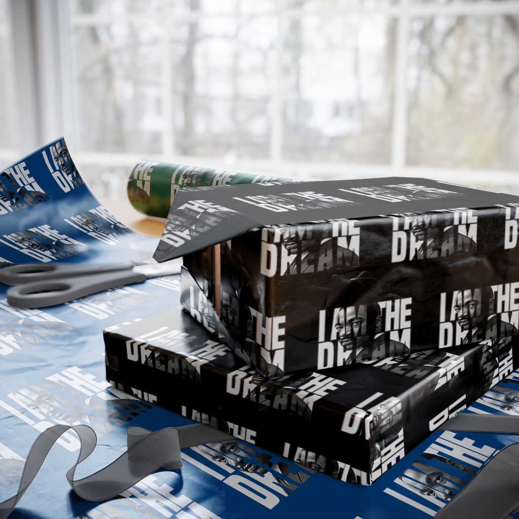 Martin Luther King MLK Day Wrapping Paper Roll I Am The Dream Black King Power Black History Month TS02 Black Print Your Wear