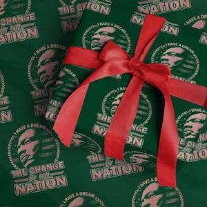 Martin Luther King Wrapping Paper Roll Retro Black History Month Civil Rights TS10 Green Print Your Wear