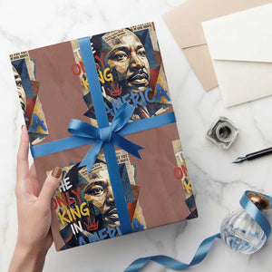 Martin Luther King Wrapping Paper Roll The Only King In America No Kings Protest TS11 Mocha Print Your Wear