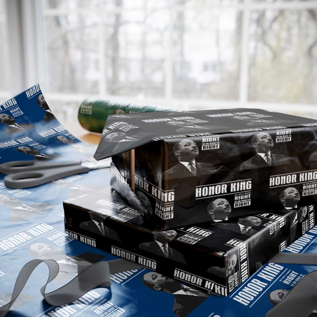 Martin Luther King Wrapping Paper Roll The Time Is Always Right To Do What Is Right TS10 Black Print Your Wear