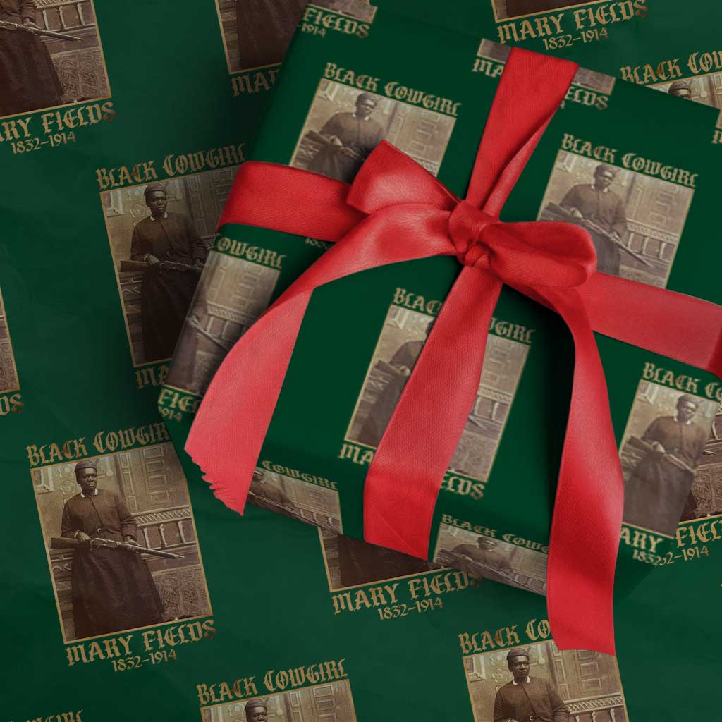 Mary Fields Black Cowgirl Wrapping Paper Roll Vintage African American Western Black History TS10 Green Print Your Wear