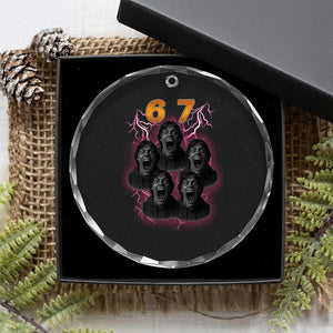 Mason 6 7 Meme Graphic Crystal Glass Ornament Six Seven 67 Meme Horror Edit Bootleg TS02 Print Your Wear