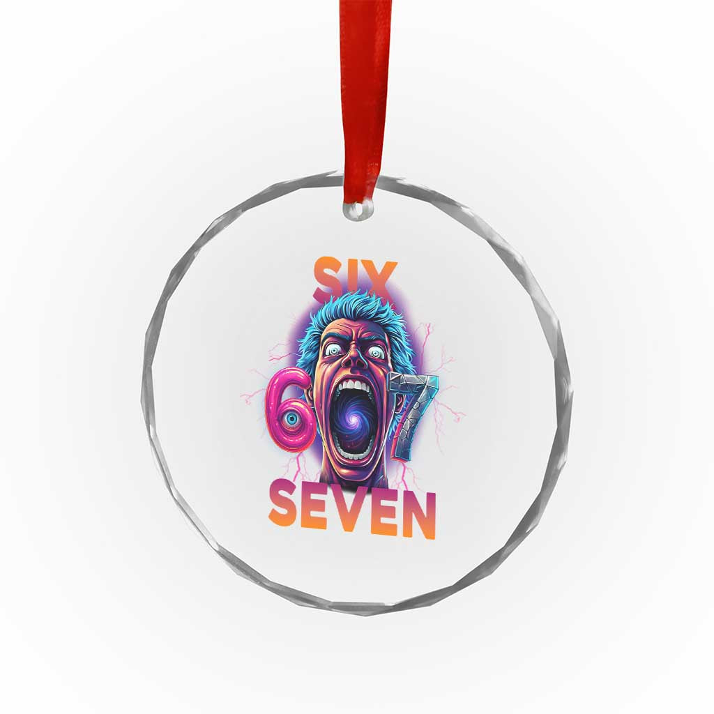 Mason 67 Chaos Edition Crystal Glass Ornament Psychedelic Screaming Six Seven Meme TS02 Print Your Wear