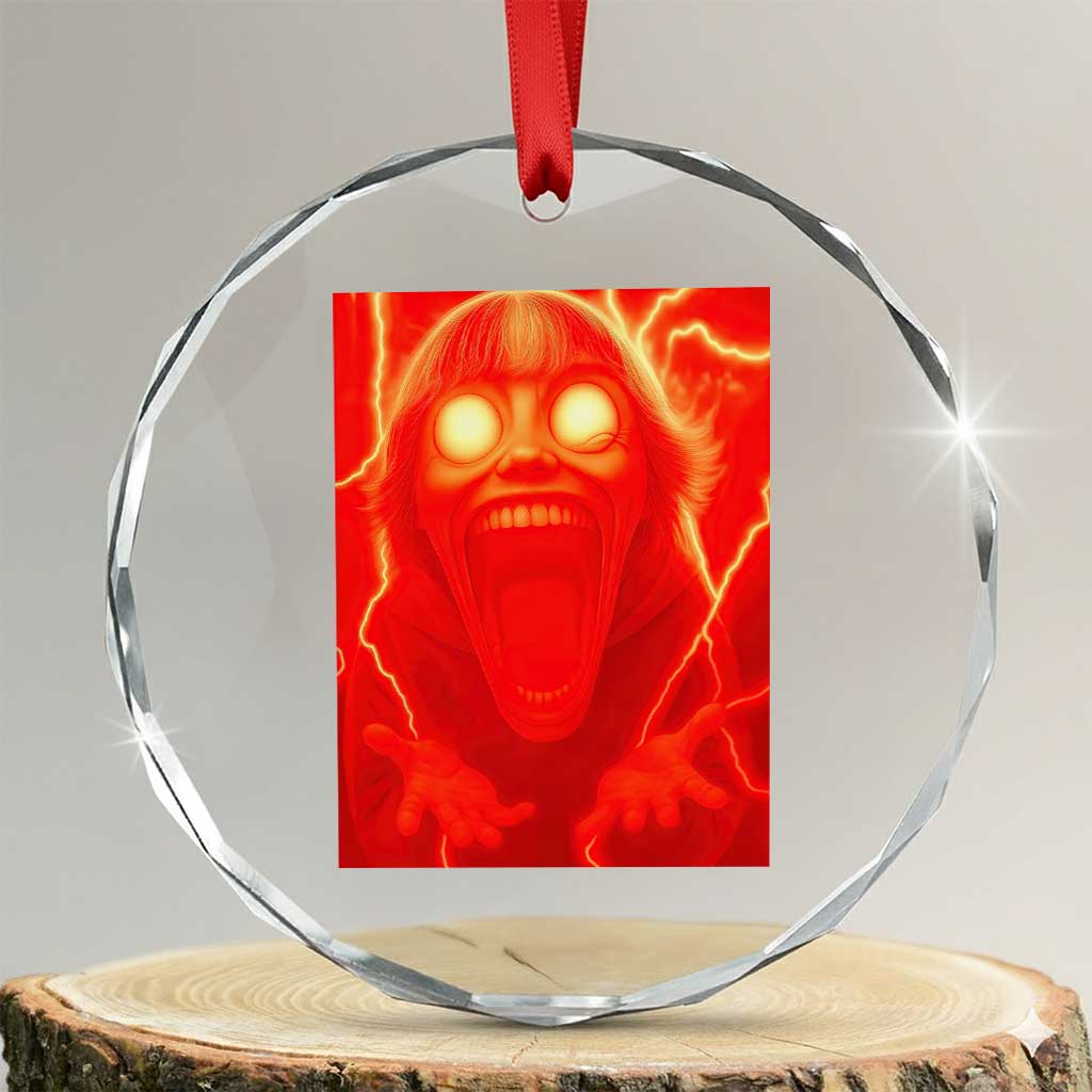 Mason 67 Devil Edit Graphic Crystal Glass Ornament Viral 6 7 Possession Six Seven Meme TS02 Transparent Glass 3'' Circle Print Your Wear