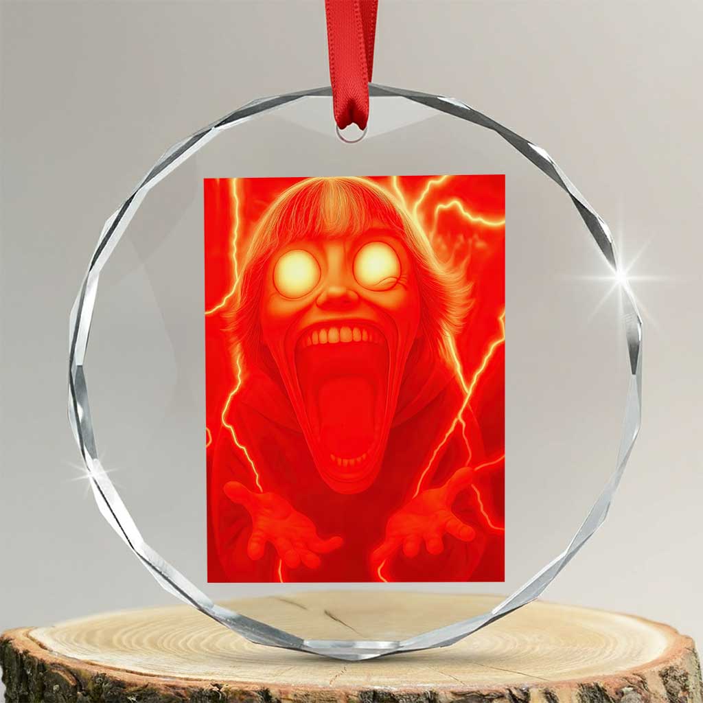 Mason 67 Devil Edit Graphic Crystal Glass Ornament Viral 6 7 Possession Six Seven Meme TS02 Transparent Glass 3'' Circle Print Your Wear