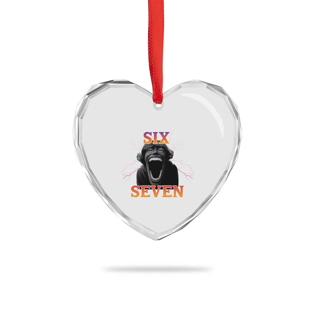 Mason 67 Kid Meme Heart Crystal Glass Ornament Devil Edit Viral Six Seven Scream TS02 Print Your Wear