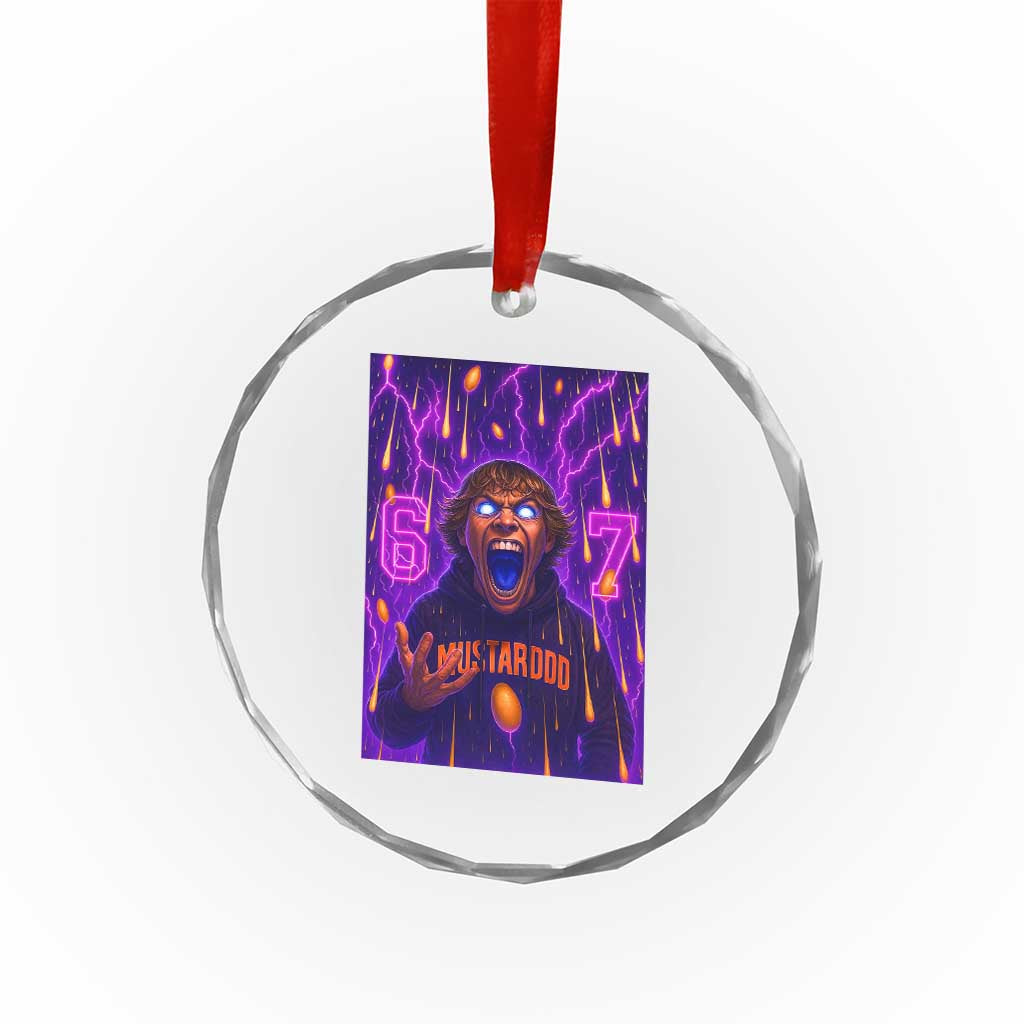 Mason 67 Meme Graphic Crystal Glass Ornament Glowing Eyes Devil Edit 6 7 Viral Six Seven Scream TS02 Print Your Wear