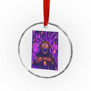 Mason 67 Meme Graphic Crystal Glass Ornament Glowing Eyes Devil Edit 6 7 Viral Six Seven Scream TS02 Print Your Wear