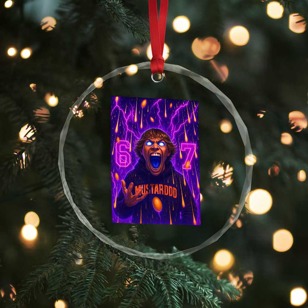 Mason 67 Meme Graphic Crystal Glass Ornament Glowing Eyes Devil Edit 6 7 Viral Six Seven Scream TS02 Print Your Wear