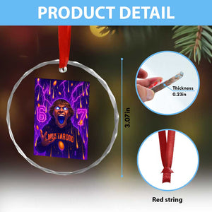 Mason 67 Meme Graphic Crystal Glass Ornament Glowing Eyes Devil Edit 6 7 Viral Six Seven Scream TS02 Print Your Wear