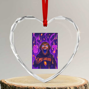 Mason 67 Meme Graphic Heart Crystal Glass Ornament Glowing Eyes Devil Edit 6 7 Viral Six Seven Scream TS02 Transparent Glass 3'' Heart Print Your Wear