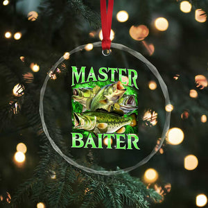 Master Baiter Crystal Glass Ornament Funny Bass Fishing Fisher Bootleg Graphic TS10 Print Your Wear