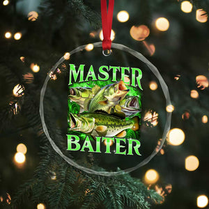 Master Baiter Crystal Glass Ornament Funny Bass Fishing Fisher Bootleg Graphic TS10 Print Your Wear