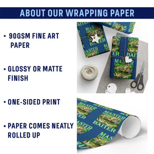 Master Baiter Wrapping Paper Roll Funny Bass Fishing Fisher Bootleg Graphic TS10 Print Your Wear