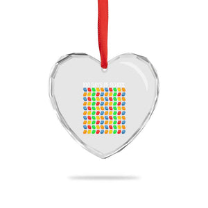 Master Builder 100 Days of School Heart Crystal Glass Ornament Funny Toy Building Blocks Gift