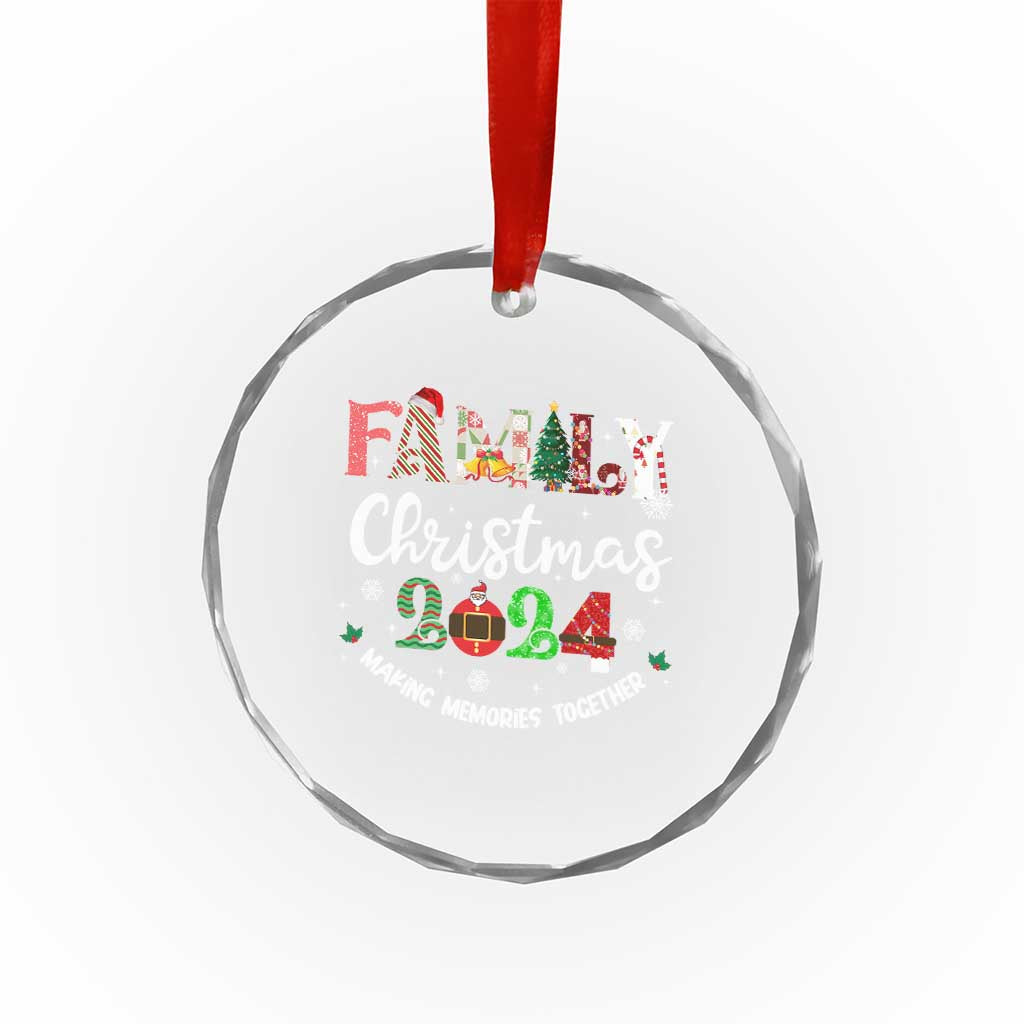 Matching Family Xmas Crystal Glass Ornament Funny Group Festive Mom Dad Kids Tees TS10 Print Your Wear