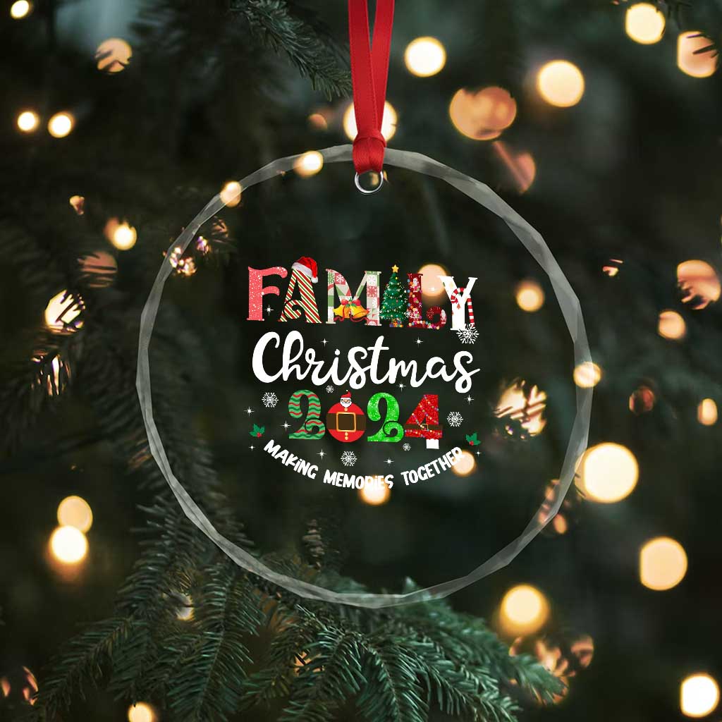 Matching Family Xmas Crystal Glass Ornament Funny Group Festive Mom Dad Kids Tees TS10 Print Your Wear