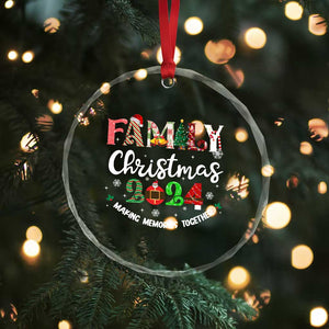 Matching Family Xmas Crystal Glass Ornament Funny Group Festive Mom Dad Kids Tees TS10 Print Your Wear