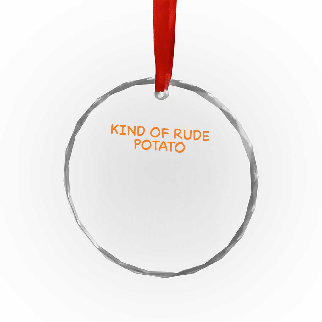 Matching Thanksgiving Couples Crystal Glass Ornament Funny Kind Of Rude Potato Fall Couple TS10 Print Your Wear