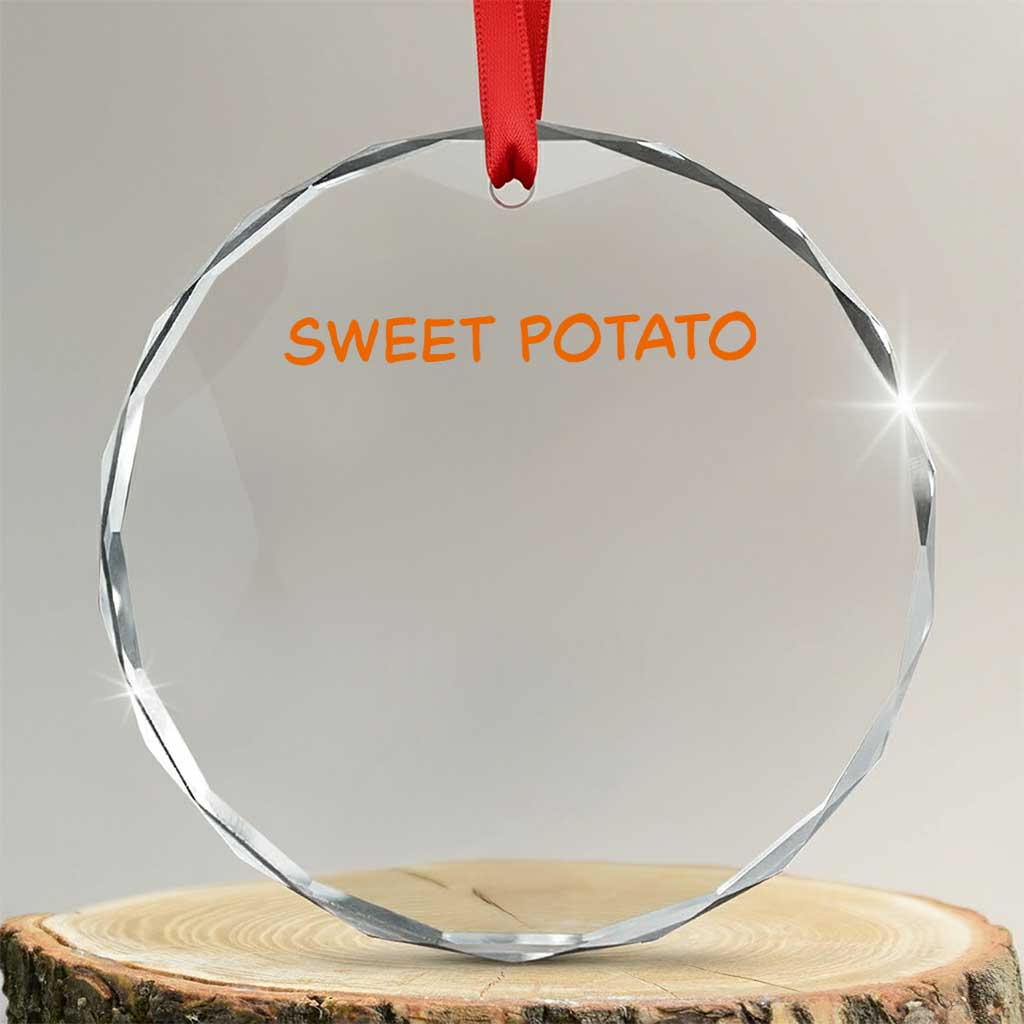 Matching Thanksgiving Couples Crystal Glass Ornament Funny Sweet Potato Fall Couple TS10 Transparent Glass 3'' Circle Print Your Wear