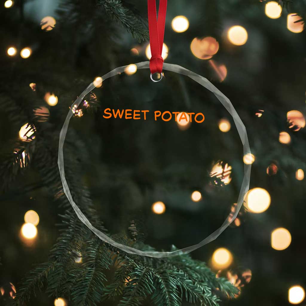 Matching Thanksgiving Couples Crystal Glass Ornament Funny Sweet Potato Fall Couple TS10 Print Your Wear