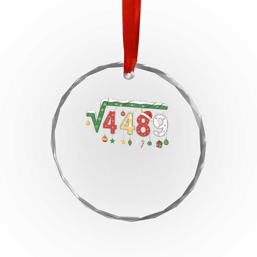 Math 67 Meme Funny Six Seven Funny Christmas Crystal Glass Ornament Funny Math Teacher Teen Slang Boys Kids Xmas Pajamas TS10 Print Your Wear