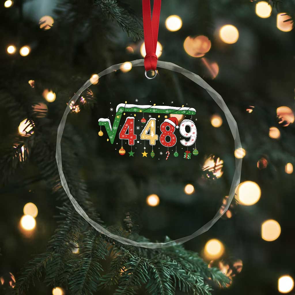 Math 67 Meme Funny Six Seven Funny Christmas Crystal Glass Ornament Funny Math Teacher Teen Slang Boys Kids Xmas Pajamas TS10 Print Your Wear