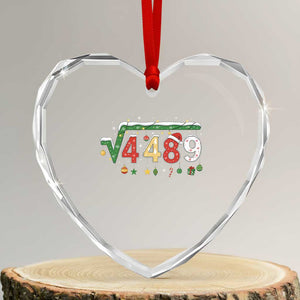 Math 67 Meme Funny Six Seven Funny Christmas Heart Crystal Glass Ornament Funny Math Teacher Teen Slang Boys Kids Xmas Pajamas TS10 Transparent Glass 3'' Heart Print Your Wear