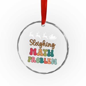 Math Teacher Crystal Glass Ornament Sleighing Math Problem Xmas Gift TS10 Print Your Wear